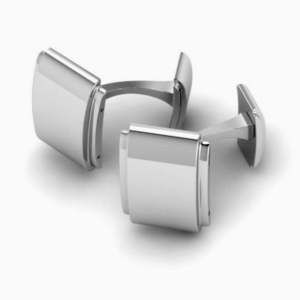Edgy Gloss 925 Sterling Silver Cufflinks by Krysaliis
 Gift Boxed